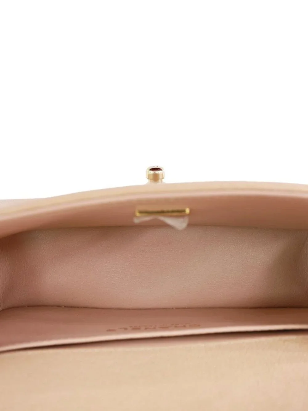 Chanel Boy Flap Small Chevron Leather Shoulder Bag Beige